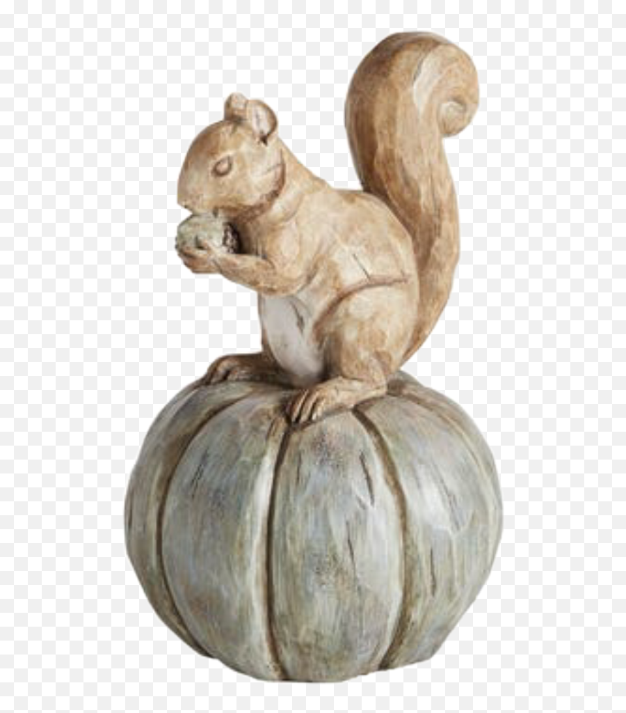 Decor Statue Pumpkin Squirrel Sticker - Fox Squirrel Emoji,Emoji Pumpkin Decorating