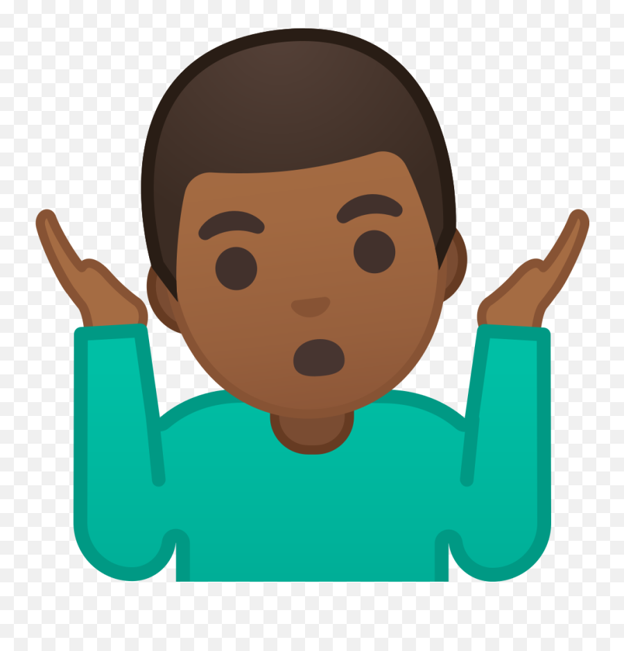 Man Shrugging Emoji With Medium - Don T Know Emoji,I Don't Know Emoji
