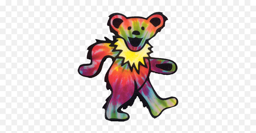 Grateful Dead Bear Tie Dye Png Image - Dancing Bear Grateful Dead Emoji,Grateful Emoji