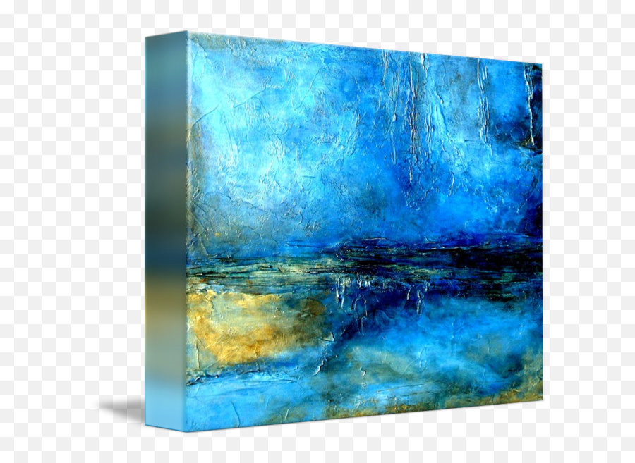 Wall Art Abstract Painting Desert - Desert Lightning An Abstract Blue And Black Painting With Heavy Texture Emoji,Abstract Emotion Painting