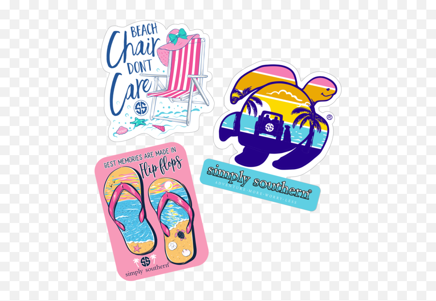 Simply Southern Stickers Tropical - Amys Party Store For Teen Emoji,Hair Flip Emoji Shirt