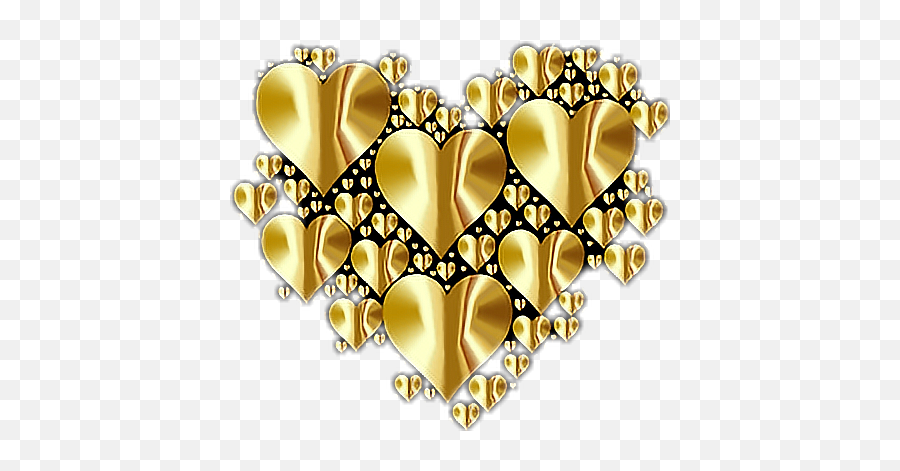 Dianerste Golden Heart Sticker Sticker - Coração De Ouro Emoji,Golden Heart Emoji