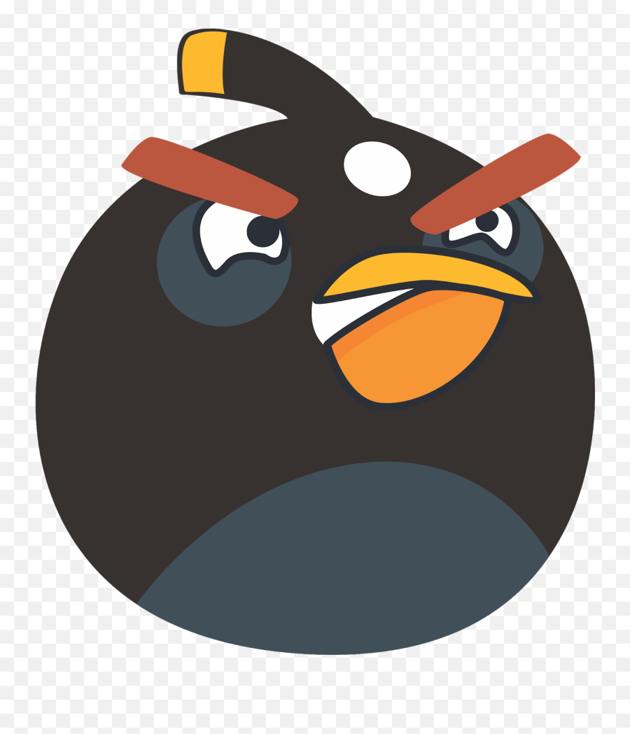 Black Angry Bird Png - Angry Birds Bomb Png Emoji,Angry Bird Emoji