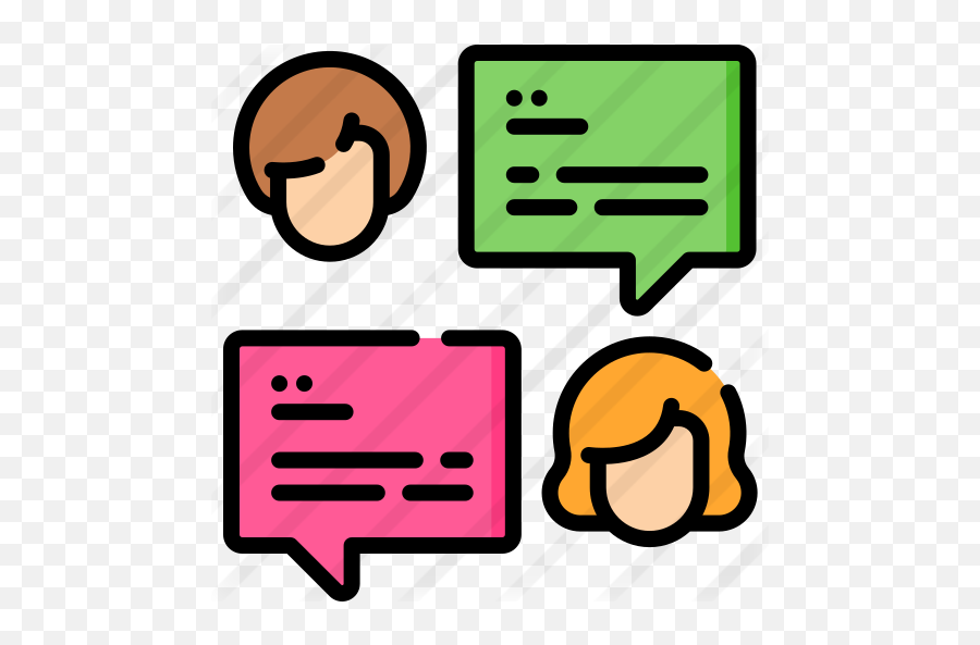 Chatting - Free People Icons Icono De Chat Png Emoji,People And Chat Bubble Emoji