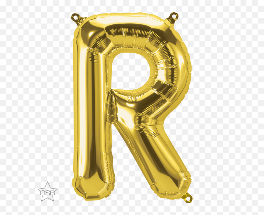 34 Letter - R Gold Shape Qualatex Foil Balloon North Foil Balloon Letter R Emoji,Dollar Sign One Zero Zero Emoji