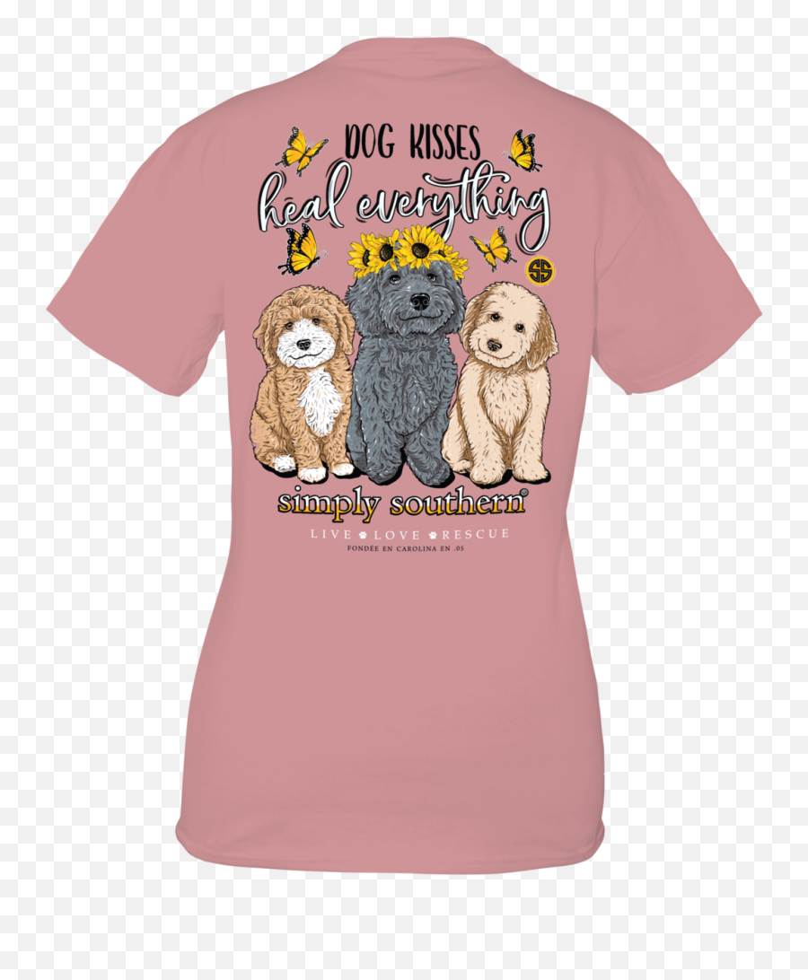 Simply Southern Dog Kisses Short Sleeve T - Shirt Simply Southern Kisses Shirt Emoji,Chow Chow Emoticon