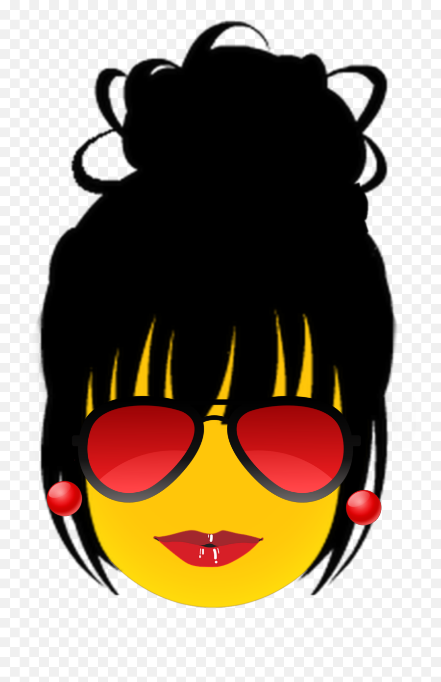 Emojigirl Sticker By Dubrootsgirl - Hair Design Emoji,Female Emoji Faces With Hair In A Bun