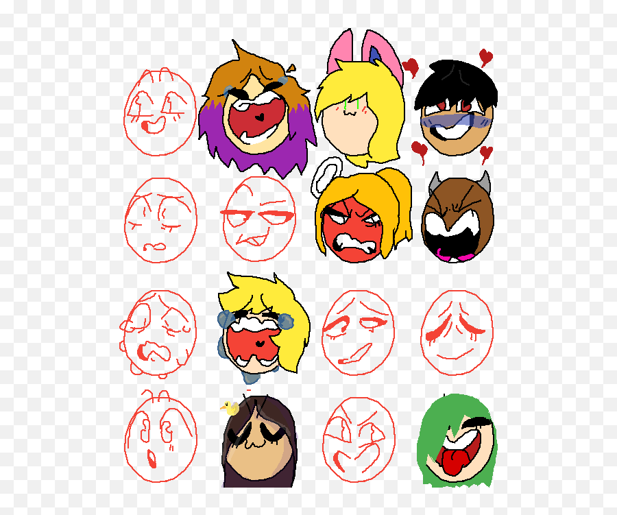 Avvs Likes - Oc Emotions Chart Emoji,Bad Hair Emoticon