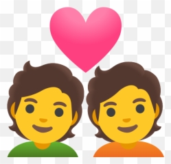 Couple With Heart Emoji - Emoji De Casal Apaixonado,Crying Heart Emoji