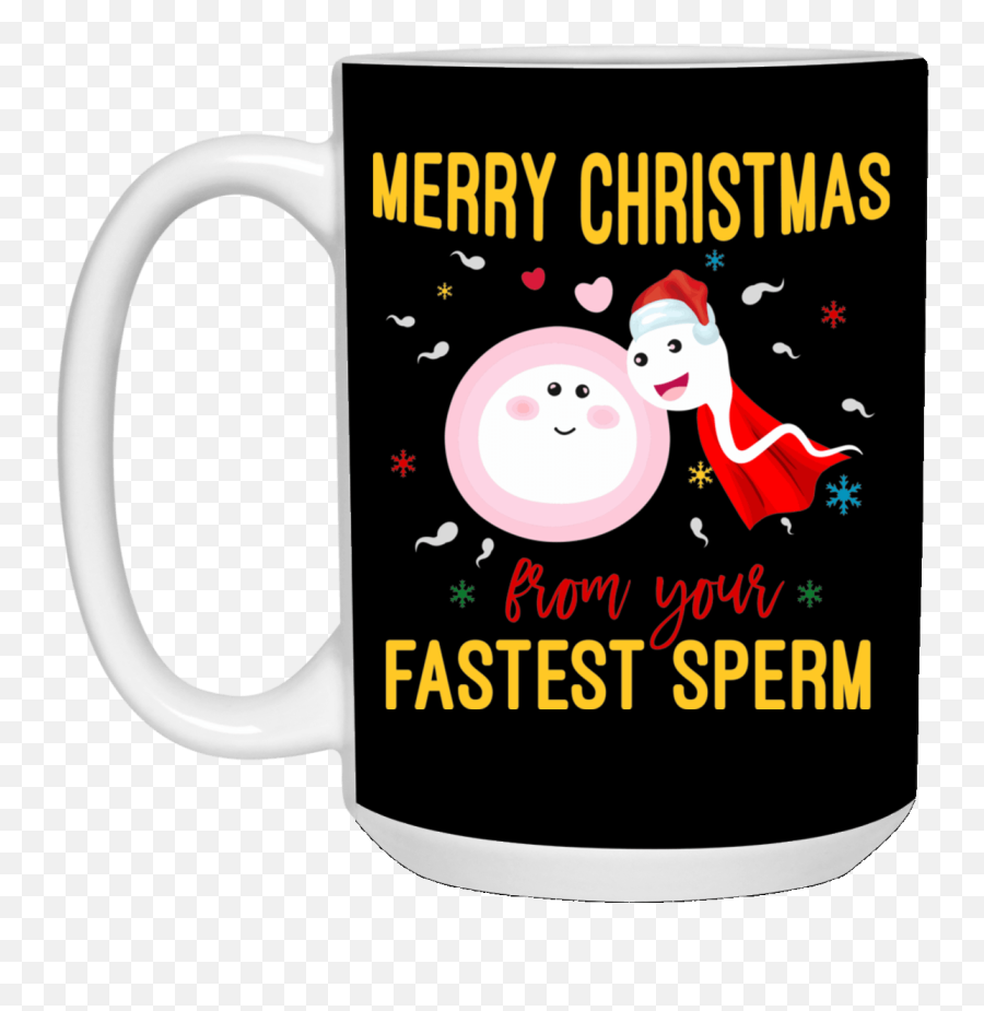 Merry Christmas From Your Fastest Sperm Ceramic Coffee Mug - Beer Stein Water Bottle Magic Mug Emoji,Merry Christmas Emoticon