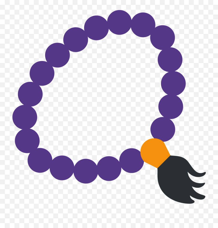 Prayer Beads Emoji Clipart - Prayer Beads Emoji,Praying Emoticon Vector