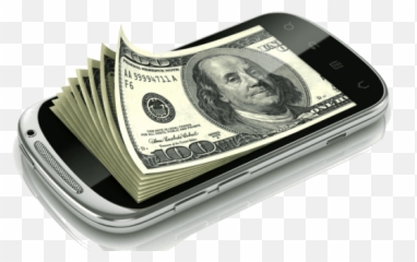 Monetization Of Mobile Apps Emoji,Phone And Money Wallet Emoji