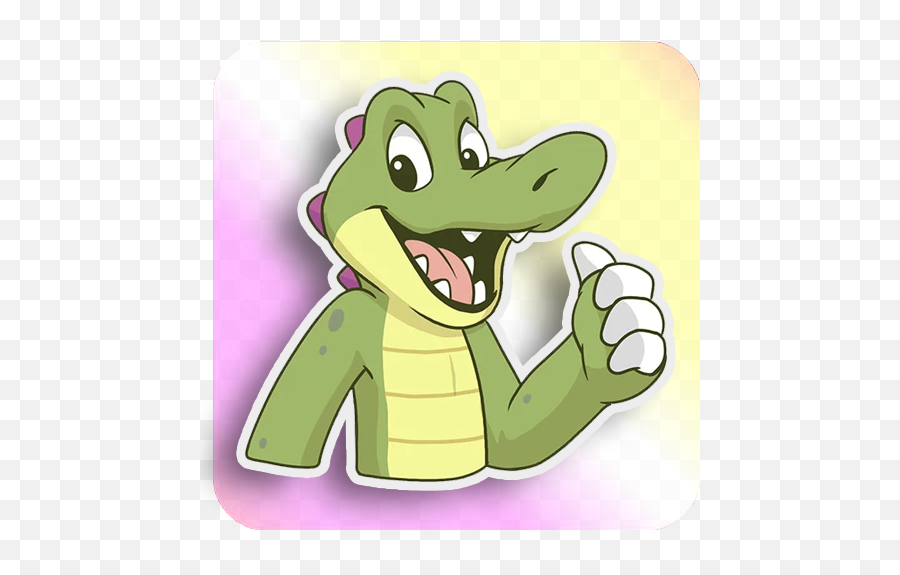 Crocodile Wasticker App Emoji Emoticon Whatsapp Apk 10 - Fictional Character,Skype Turtle Emoticon
