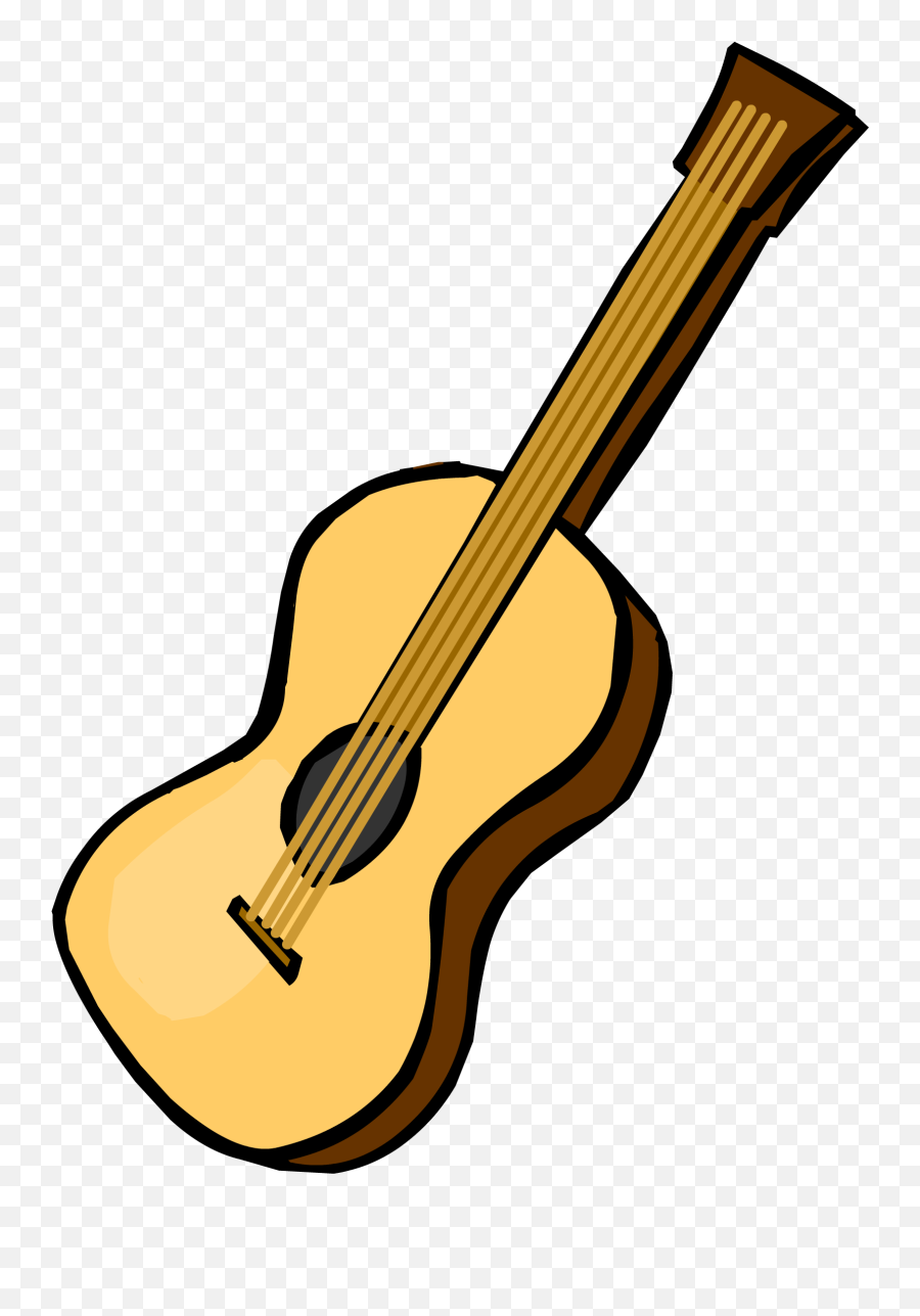 Acoustic Guitar - Club Penguin Guitar Png Emoji,Guitar Emojis Pictures