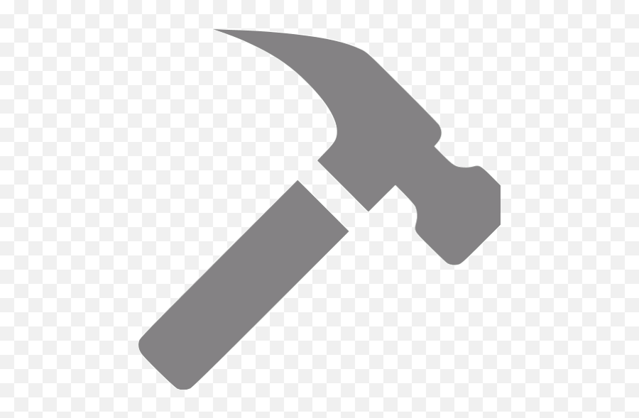 Gray Hammer Icon - Hammer Icon Black Png Emoji,Hammer Emoticon Gif