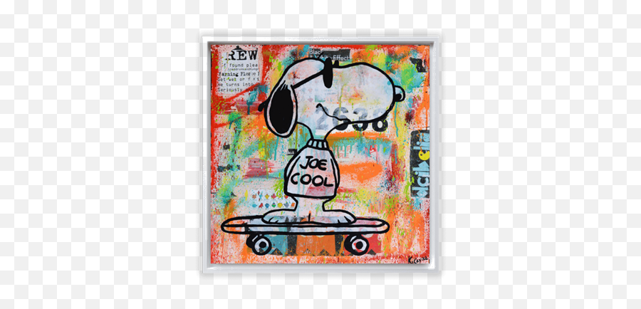 Snoopy Skate - Old School Board Emoji,Pop Art Emotions