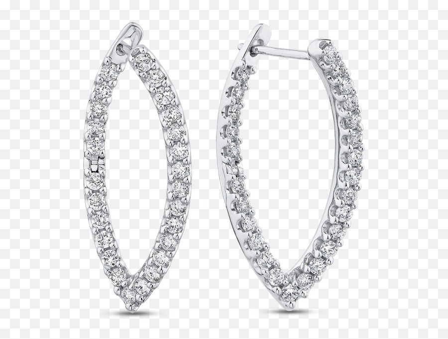 Essentials 10k White Gold 109 Ct Round Diamond Fashion - Solid Emoji,Swarovski Zirconia Earrings Emotions
