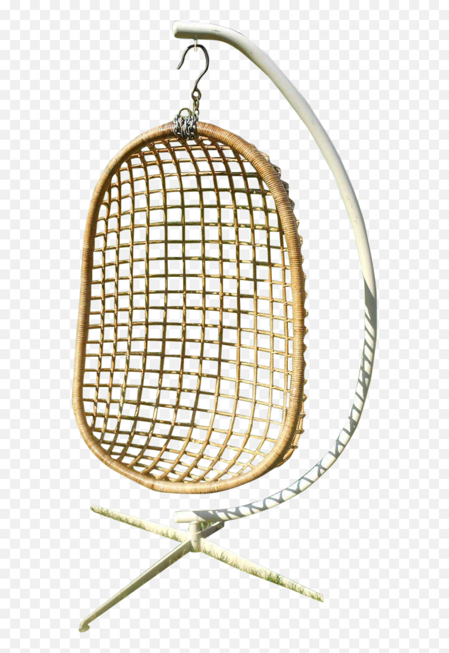 Mid - Century Modern Rattan Hanging Egg Chair Chairish Emoji,Hammock Emojis