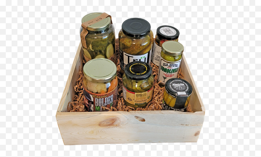 Large Artisan Pickle Crate With Some Local Emoji,Emoji Of A Jar