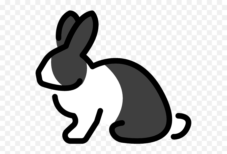Rabbit Emoji Clipart Free Download Transparent Png Creazilla - Rabbit Black Emoji,Mouse Bunny Hamster Emoji
