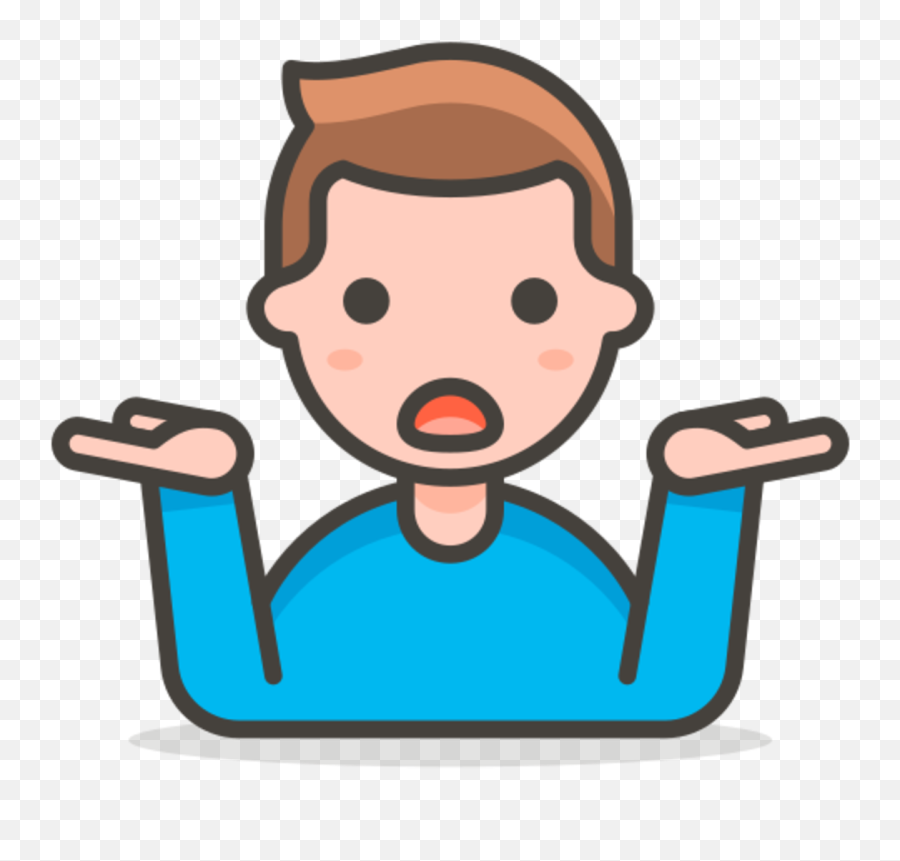 Man Shrugging Emoji Clipart - Man Shrugging Icon,Shurug Emoji