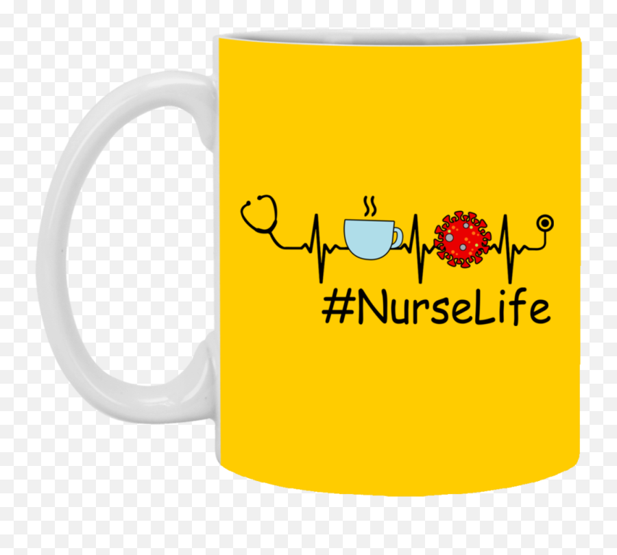 Nurse Life Heartbeat Coffee 2020 Quarantined Mug - Serveware Emoji,Stank Face Emoticon