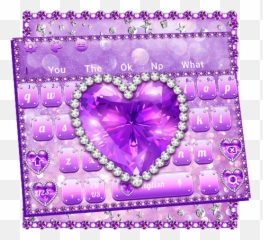 Purple Diamond Heart Keyboard U2013 Google Playu0027 - Girly Emoji,Lilac Emoji