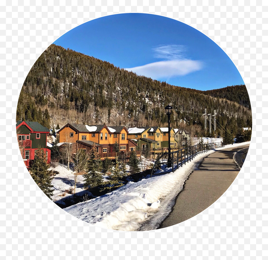 Colorado Village Mountain Mountains Sticker By George - Hill Station Emoji,Colorado Emoji