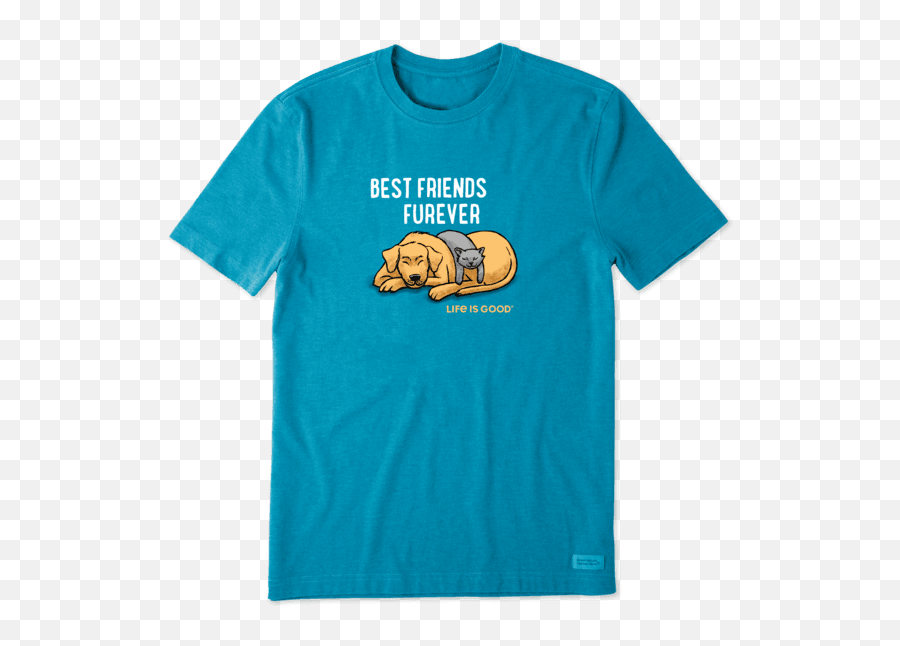 Menu0027s Best Friends Furrever Crusher Tee Life Is Good - Unisex Emoji,Best Friend Emoji Png