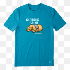 Menu0027s Best Friends Furrever Crusher Tee Life Is Good - Unisex Emoji,Best Friend Emoji Png