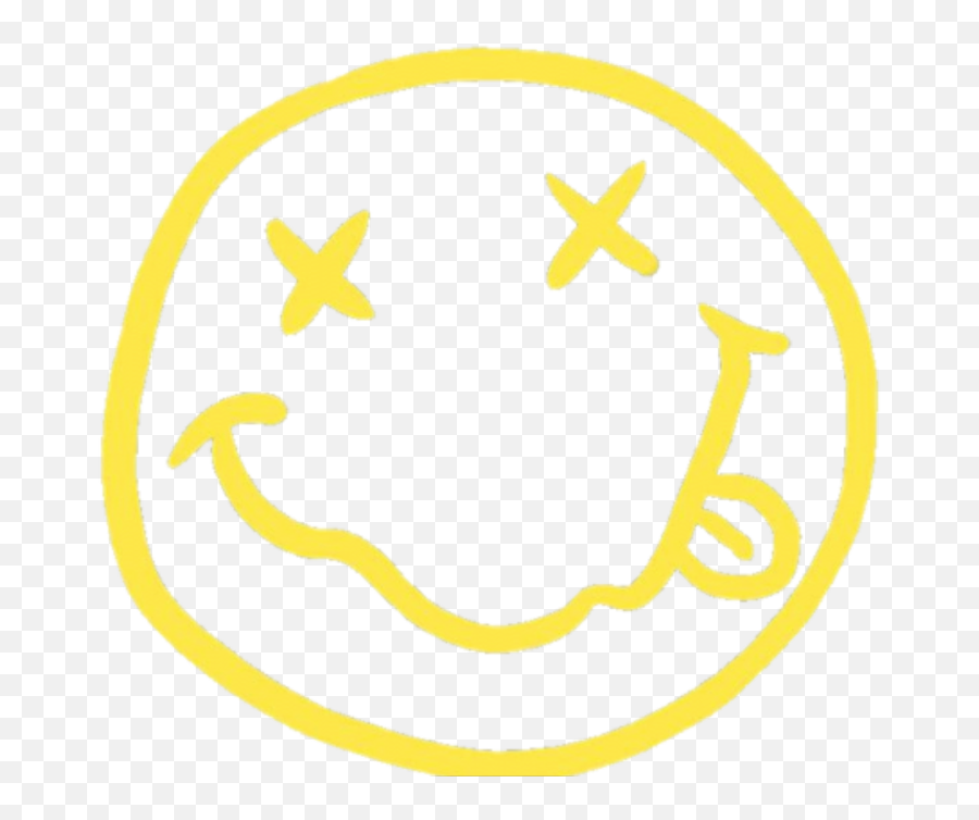 Nirvana - Transparent Nirvana Smiley Face Emoji,Tumblr Emoticon Face