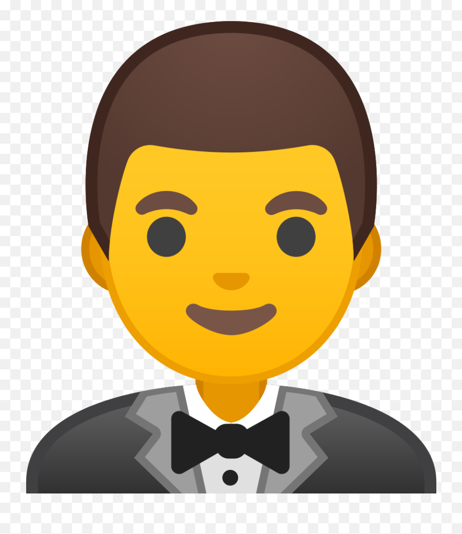 Person In Tuxedo Emoji - Groom Emoji,Emoji With Hair Bow