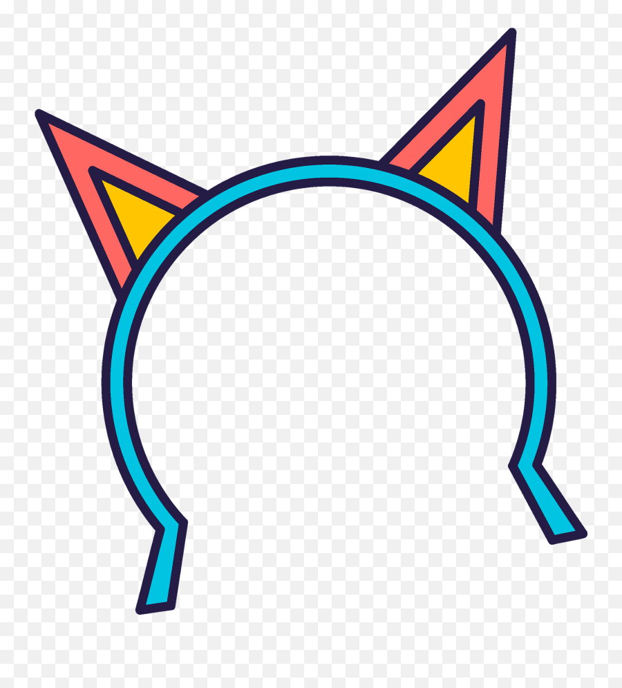 Cat Ears Headband Clipart - Transparent Cat Headband Emoji,Cat Ear Headband Emotion