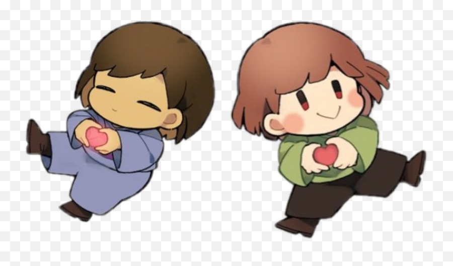 Undertale Frisk Chara Sticker By Littleblueberry80 Emoji,Chara Emoji