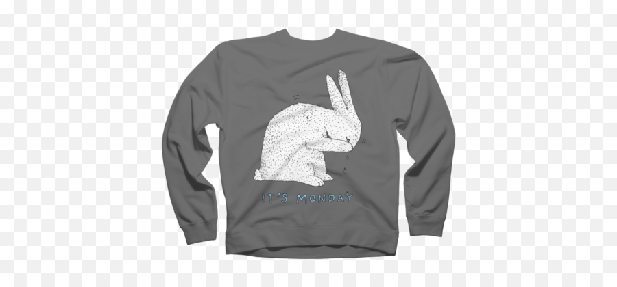 Best Cartoon Crewnecks Design By Humans - Sweater Emoji,Milky Bunny Rabbit Emoticons