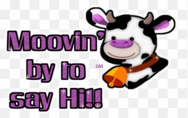 Glitter Gif Picgifs Cow 8722911 - Cow Gif Say Hi Emoji,Cow Fb Emoticon