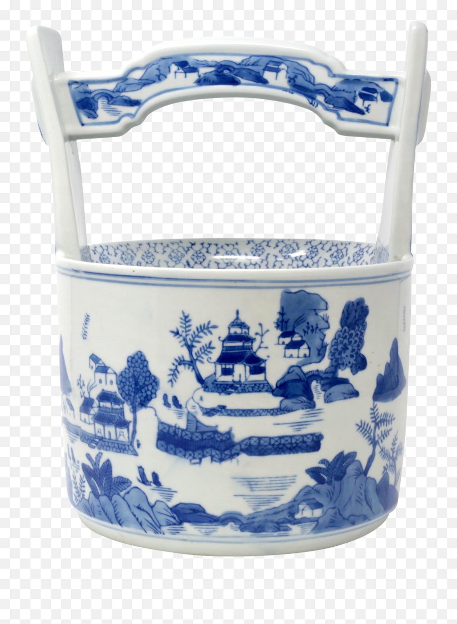 Blue And White Chinese Ceramic Bucket On Chairishcom - Serveware Emoji,Emotions 17 Ceramica