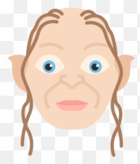 Elf Gollum Lord Of The Ring Smeagol - Hair Design Emoji,Lord Of The Rings Emoji