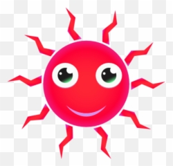 Red Sun Cartoon Png Clipart - Full Size Clipart 869230 Cartoon Sun Red Png Emoji,Viper Emoticon
