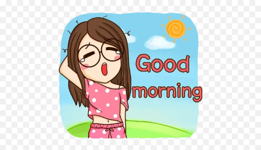 Good Day Sticker Pack - Stickers Cloud Good Morning Sticker Girl Emoji,Have A Good Day Emojis