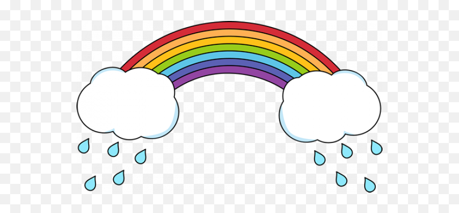 Rain Clipart Png - Rainbow With Rain Clipart Emoji,Rain Emojis For Rain On Iphone.