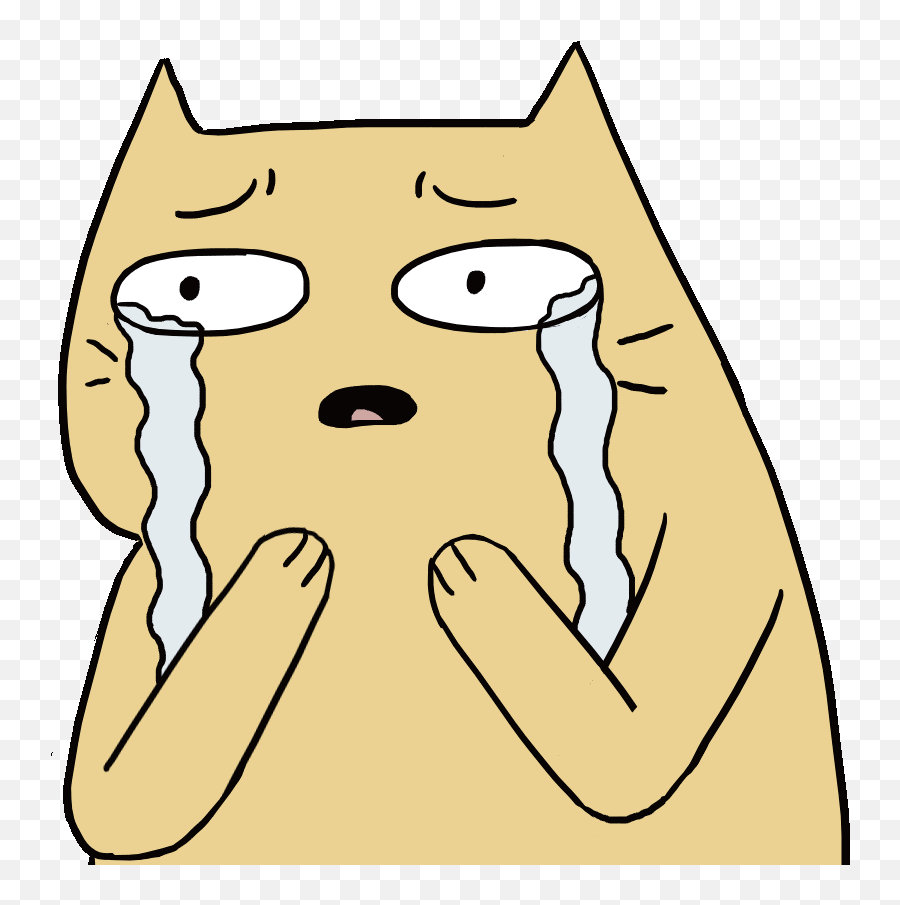 Sad Cat Sticker By Capoo Page 1 - Line17qqcom Ugly Emoji,Bongo Cat Emoji