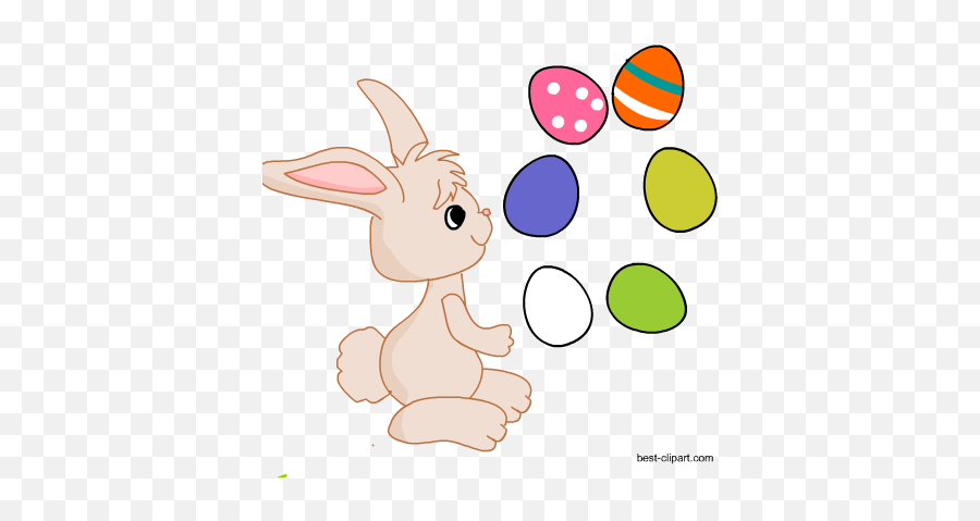 Easter Bunny Eggs And Chicks Clip Art - Dot Emoji,Rabbit Egg Emoji
