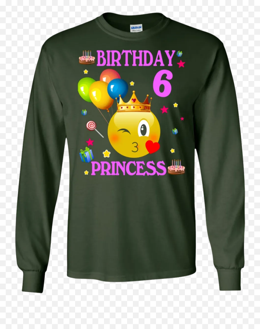 Emoji 6 Years Old Shirt 6th Birthday Princess Girl Gifts,Emoji Princess\