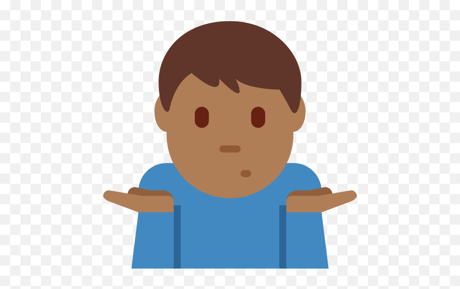 Man Shrugging Emoji With Medium - Significado Do Emoji,Shrug Emoji