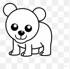 Bear Black White Line Art Scalable - Bear Coloring Page Emoji,Bear Black And White Emoji