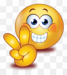 Staring With Victory Hands Emoji - Victory Sticker,Two Hands Up Emoji