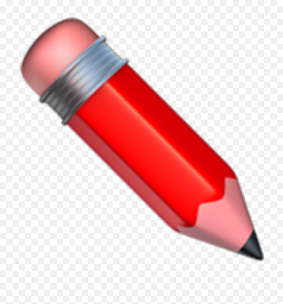 Redemoji Emoji Red Pencil Redpencil - Pencil Emoji Transparent Background,Pencil Emoji