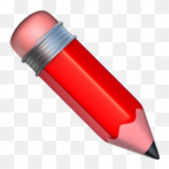 Redemoji Emoji Red Pencil Redpencil - Pencil Emoji Transparent Background,Pencil Emoji