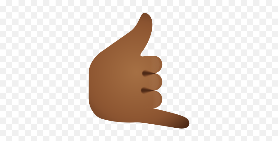 Call Me Hand Medium Dark Skin Tone Icon - Sign Language Emoji,Skin Tone Emojis